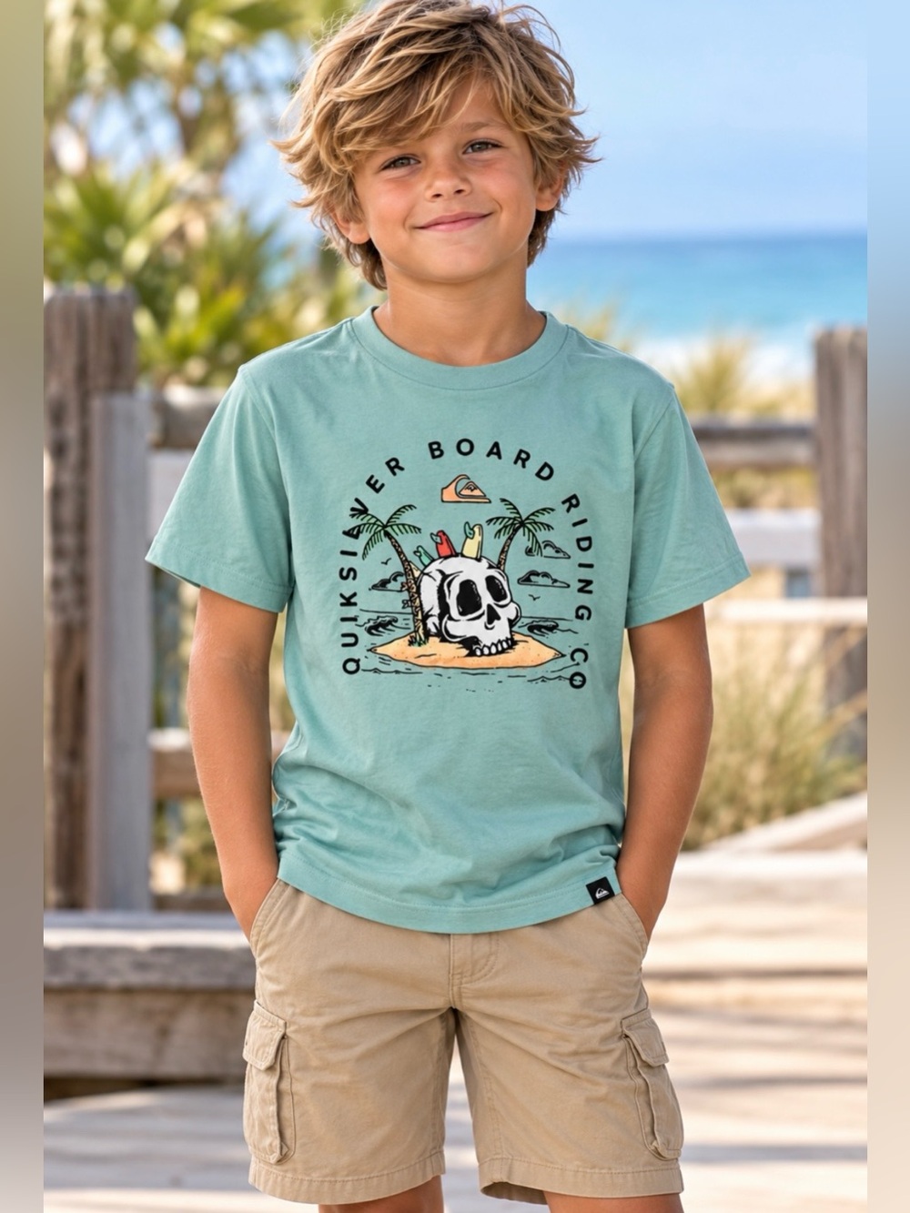 NWT Quiksilver Little Boys Skull Hawk Tee Shirt